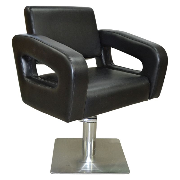 Friseurstuhl höhenverstellbar - Bodenplatte aus Edelstahl, Friseursessel, Friseureinrichtung Design 13