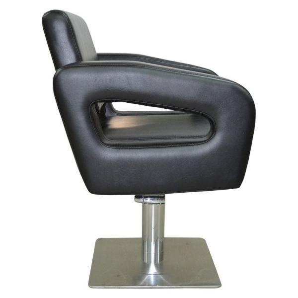 Friseurstuhl höhenverstellbar - Bodenplatte aus Edelstahl, Friseursessel, Friseureinrichtung Design 13