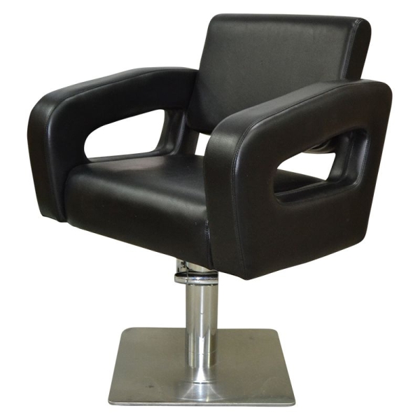 Friseurstuhl höhenverstellbar - Bodenplatte aus Edelstahl, Friseursessel, Friseureinrichtung Design 13