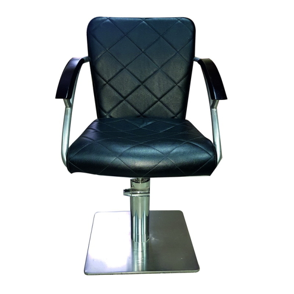 Friseurstuhl höhenverstellbar - Bodenplatte aus Edelstahl, Friseursessel, Friseureinrichtung Design 17