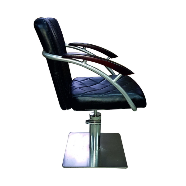 Friseurstuhl höhenverstellbar - Bodenplatte aus Edelstahl, Friseursessel, Friseureinrichtung Design 17