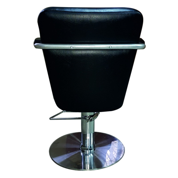 Friseurstuhl höhenverstellbar - Hydraulik und runde Bodenplatte aus Edelstahl, Friseursessel Design 17