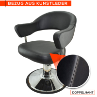 Friseurstuhl höhenverstellbar - Hydraulik und runde Bodenplatte ⌀ 60cm, Friseursessel Design 3