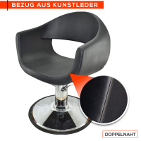 Friseurstuhl höhenverstellbar - Hydraulik und runde Bodenplatte ⌀ 60cm, Friseursessel Design 4