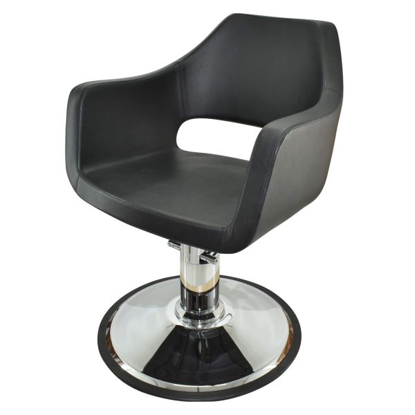 Friseurstuhl höhenverstellbar - Hydraulik und runde Bodenplatte ⌀ 60cm, Friseursessel Design 8