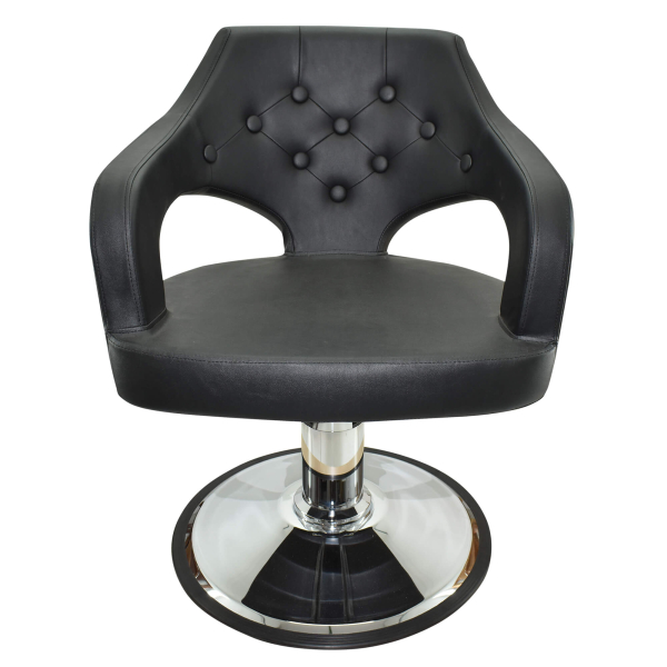 Friseurstuhl höhenverstellbar - Hydraulik und runde Bodenplatte ⌀ 60cm, Friseursessel Design 12K